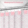 YanKiTour Bow Shower Curtain Hooks, 12 Pack Decorative Resin Knots,