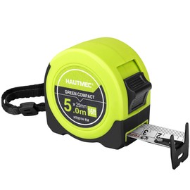 HAUTMEC Tape Measure 16ft with Dual Scale Metric and Imperial 1/8 Fractions Measuring Tape Compact Economical for Home DIY Renovations Crafting Quick Fixes HT0314-TM