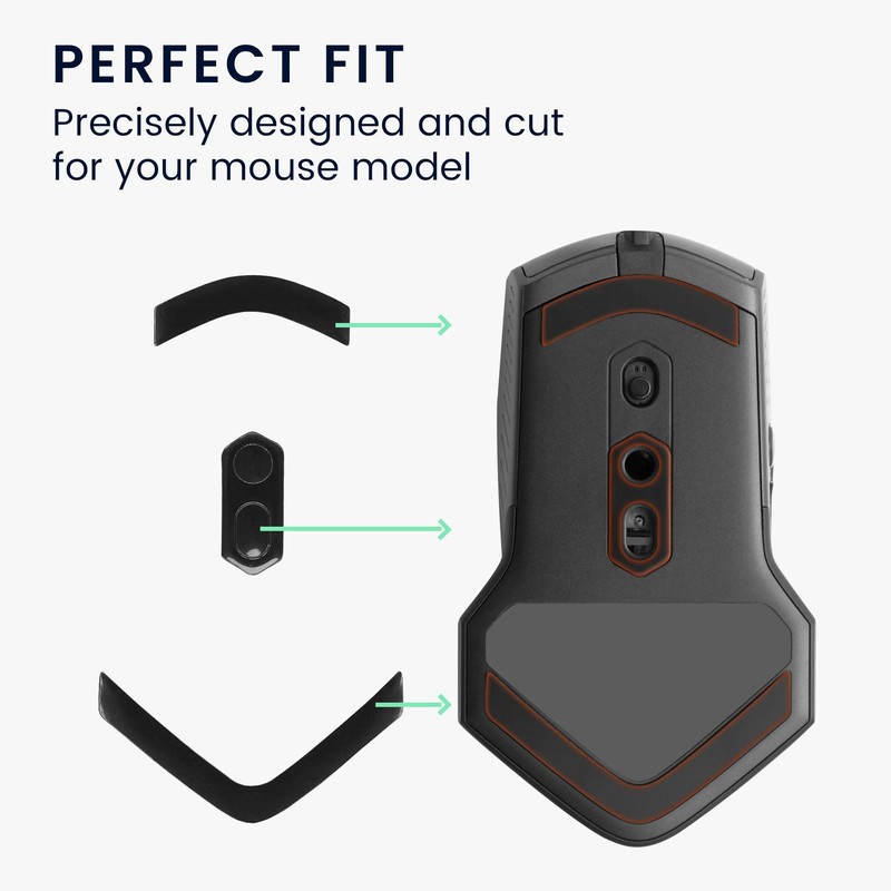 kwmobile Mouse Feet Replacement Compatible with Alienware AW610M / AW510M