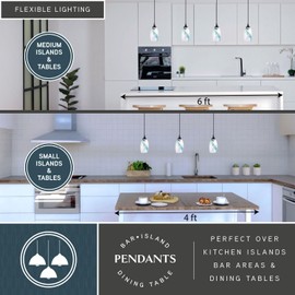 VAXCEL Milano Bronze Mini Pendant Ceiling Light Blue Glass