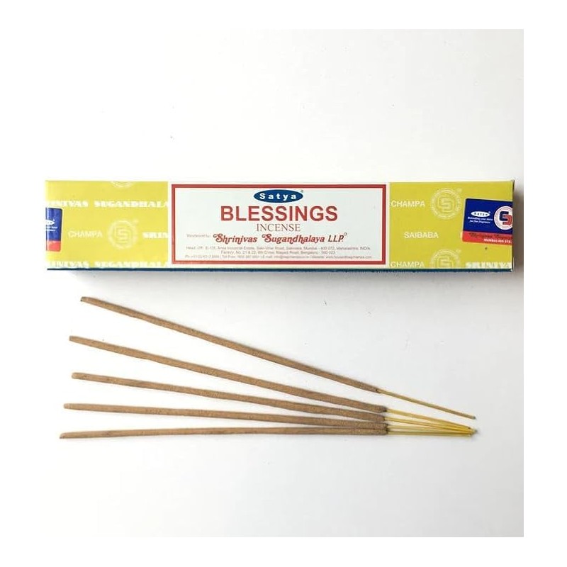 Satya Nag Champa Blessings 100% Natural Incense Sticks | 12