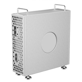 Aluminum Chassis Stand Fit for Mac mini 2024 M4/M4pro, Mini M4 Case Vertical Desktop Holder, Optimized Heat Dissipation, Cooling Space Saving Computer Stand