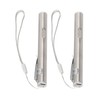 2Pcs Mini Flashlight Pocket Clip Stainless Steel ABS Rechargeable 600mAh