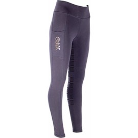 AK Wintex Pull on High Waisted Winter Horse Riding Tights/Leggings/Breeches with Full seat Silicon Grip AKRS-6054-01 (UK, Alpha, XXL, Regular, Regular, Black)