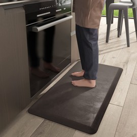 Color&Geometry Anti Fatigue Floor Comfort Mat 3/4 Inch Thick 20"×32" Perfect for Standing Desks, Kitchen Sink, Stove, Dishwasher, Countertop, Office or Garage, Brown