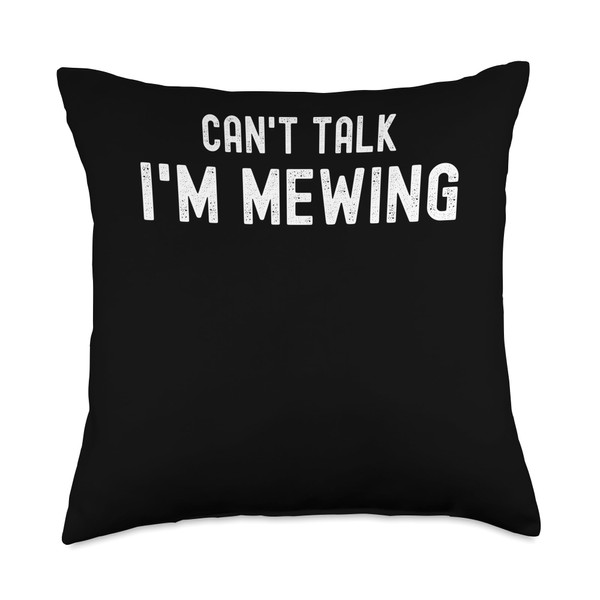 Can't Talk I'm Mewing Meme Quote Saying Outfit Tee Funny