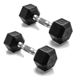 CAP Barbell 8 LB Pair Coated Hex Dumbbell Weight