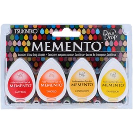 Tsukineko Memento Dew Drop Dye Ink Pads 4 Pieces