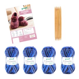 Gründl Complete Felt Wool Knitting Set, 25 x 16 x 7 cm