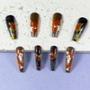 Press on Nails Long Coffin MABKJLF Autumn Fake Nails False