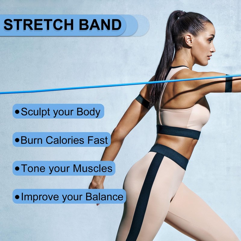 PATIKIL 30Lbs Resistance Bands with Foam Handles Black