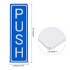 PATIKIL Vertical Push Pull Door Sign, 4"x1.25" Waterproof Push Pull