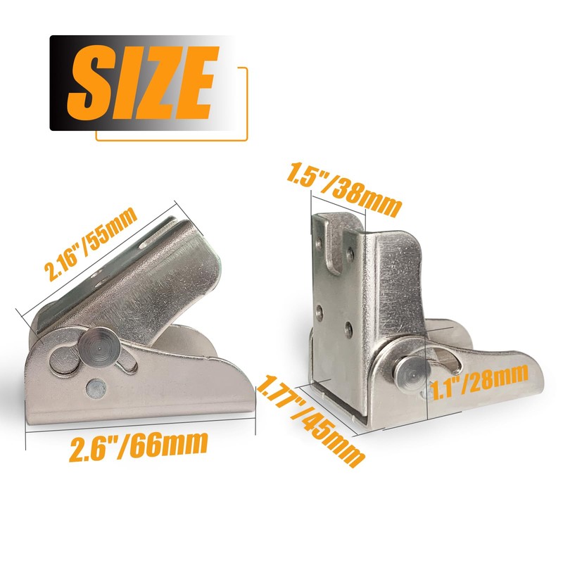 YIDELAI Locking Hinge 1 Pair Multifunctional 90 Degree Automatic Locking