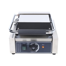 Commercial Sandwich Press - Countertop Panini Grill 1800W Commercial Sandwich Panini Press Grill Non Stick Surface Electric Maker Temperature Control for Hamburgers Steaks