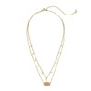 Kendra Scott Womens Elisa Pearl Multi Strand Necklace Gold Sand