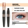 Waterproof Black Mascara for Volumizing & Lengthening Lashes, Smudge-Proof Washable