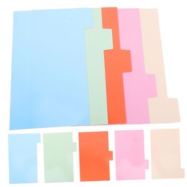 NUOBESTY 15sheets Writable Index Card Tabs for Organizing Notebooks Five Color Paper Dividers for Easy Document Separation and Quick Access for Students and Professionals