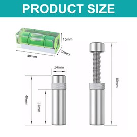 Roinaid Graphics Card Holder, Gpu Sag Bracket, Graphics Card Holder, Gpu Holder, Graphics Card Support, with 1 Spirit Level, Extendable, for Graphics Card Stand (Black, 49-80 mm)