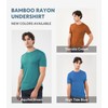 DAVID ARCHY Men's Undershirt Bamboo Rayon Moisture-Wicking T-Shirts Stretch Crewneck