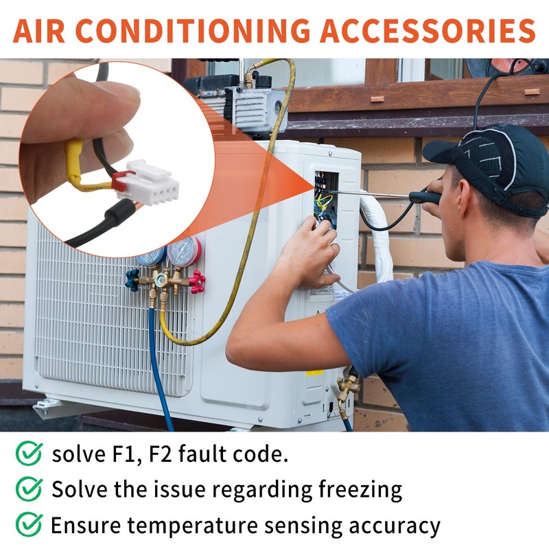 Air Conditioner Temperature Sensor Thermistor Probe Freeze Control Sensor Universal