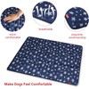 Dog Mat, Soft Bed Mat with Cute Prints, Anti-Slip Bottom
