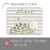 CreaDesign, Children's Breakfast Board with Name, Plastic Friends Turtle, Non-Slip