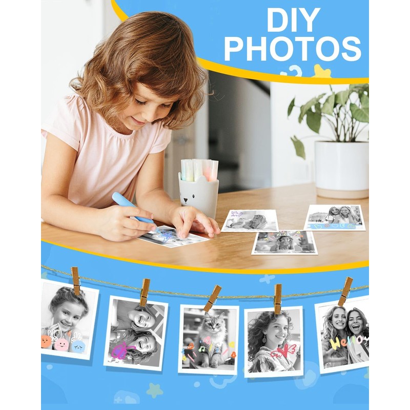 3 Rolls Instant Camera Refill Print Paper, HD Kidizoom Print