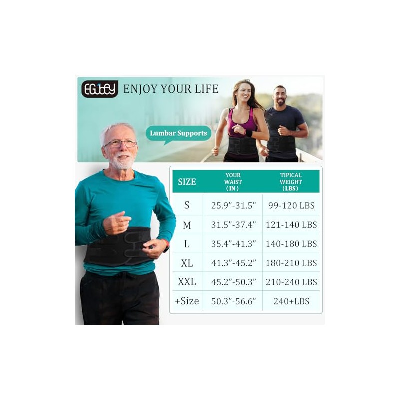 Back Brace for Men Lower Back Pain with 3D Lumbar