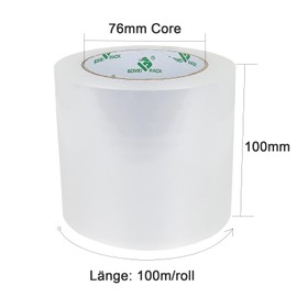 BOMEI PACK Parcel Tape Packing Tape Packing Tape Cardboard Tape 100 mm x 100 m Packaging Material for Parcels and Cardboard Packing Tape with High Adhesion in Professional Quality