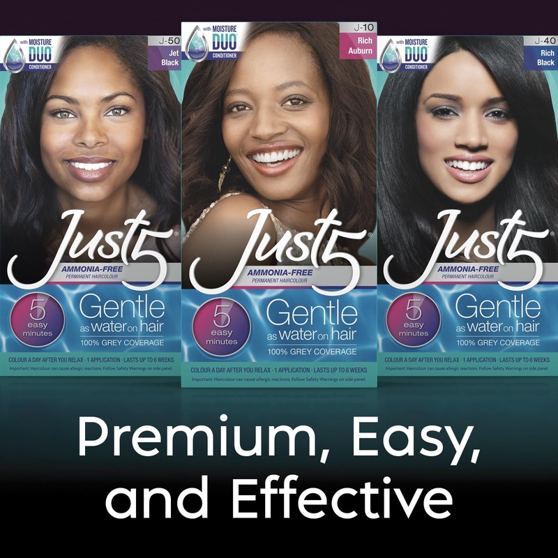 Just 5 Women's 5 Minute Permanent Hair Color with Conditioner,