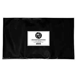 MJ Premium Vacuum Sealer Bags for Food Storage, Sous Vide | 50 Pack (11.5" x 20" 3.2 Mil, All Black)