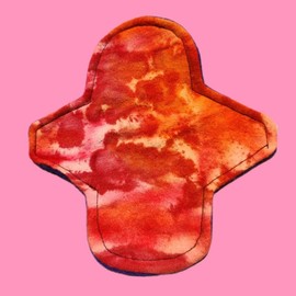 6 inch-light cloth pad - Color: firey red orange