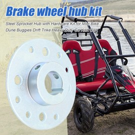 laffoonparts 3/4 Inch Bore and 3/16 Inch Keyway Go Kart Sprocket Brake Hub Kit, Steel Sprocket Hub with Hardware Kit for Mini Bike Dune Buggies Drift Trike Heavy Duty Go Kart Cart