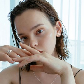 YUNXI 3 Pairs Bicycle Stud for Women Silver Dangle Earring Small Stainless Steel Earring, Metal