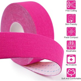 Face Lifting Tape 2.5 cm x 500 cm Multifunctional Anti Wrinkle Face Tape - Wrinkle Patch - High Elastic Kinesiology Facial Forehead Eyes Lips Wrinkle Patches - 3 Rolls White, Red, Purple