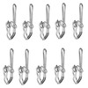 100 Pack Metal Curtain Header Tape Drapery Hooks, Silver