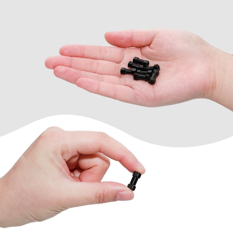 Pocoxll 10Pcs Hex Aluminum Standoff Spacer Column, Black Hexagonal Connecting