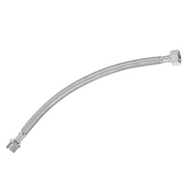 uxcell 12 Inch Long Faucet Supply Line Connector, G1/2 Female Compression Thread x G3/8 Male Connector Straight Thread 304 Stainless Steel Water Supply Hose Lines