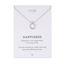 LUUK LIFESTYLE Filigree Necklace with Simple Pendant Made of Waterproof Stainless Steel, 50 cm, Gift for Girlfriend, Lucky Charm Symbol, Chain, Stainless Steel, Not Applicable