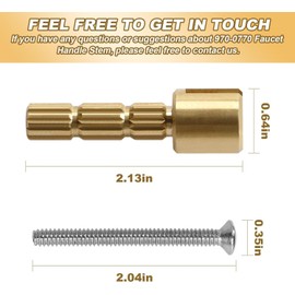 2Pcs 970-0770 Stem Adapter, for Plumbing Equipment Replacement Compatible with Pfister Securepfit Trims, Shower Handle Stem Extension Tub and Faucet Accessories Valve Extender Trim Repair