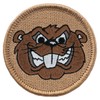 Angry Beaver Patrol Patch - 2" Diameter Round Embroidered Patch