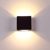 Wall Sconce Black Quadrate 12W 3000K Warm Lighting Decorative Aluminum