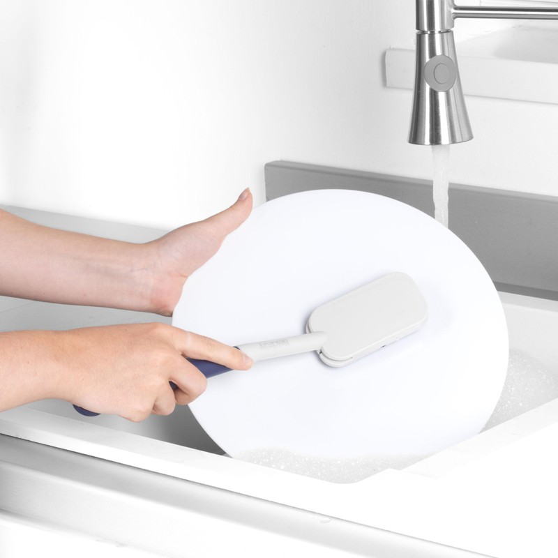 Beldray Deep Dish Handheld Washing Up Brush, Soft Rubber Bristles