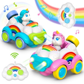 HappyGoLucky Remote Controlled Car from 2 3-5 Years, Unicorn Gifts for Girls Toy from 2 3 4 5 Years Boys Christmas Gift Children Gift Boy 3 4 5 Years Unicorn Toy