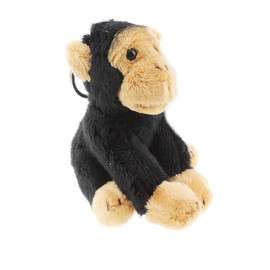 Cute Soft Cuddly Fluffy Plush Fabric Animal Pet Farm Safari Wildlife Women Men Car Handbag Bag Backpack Purse Charm keyring Key Chain Rings (Ape)