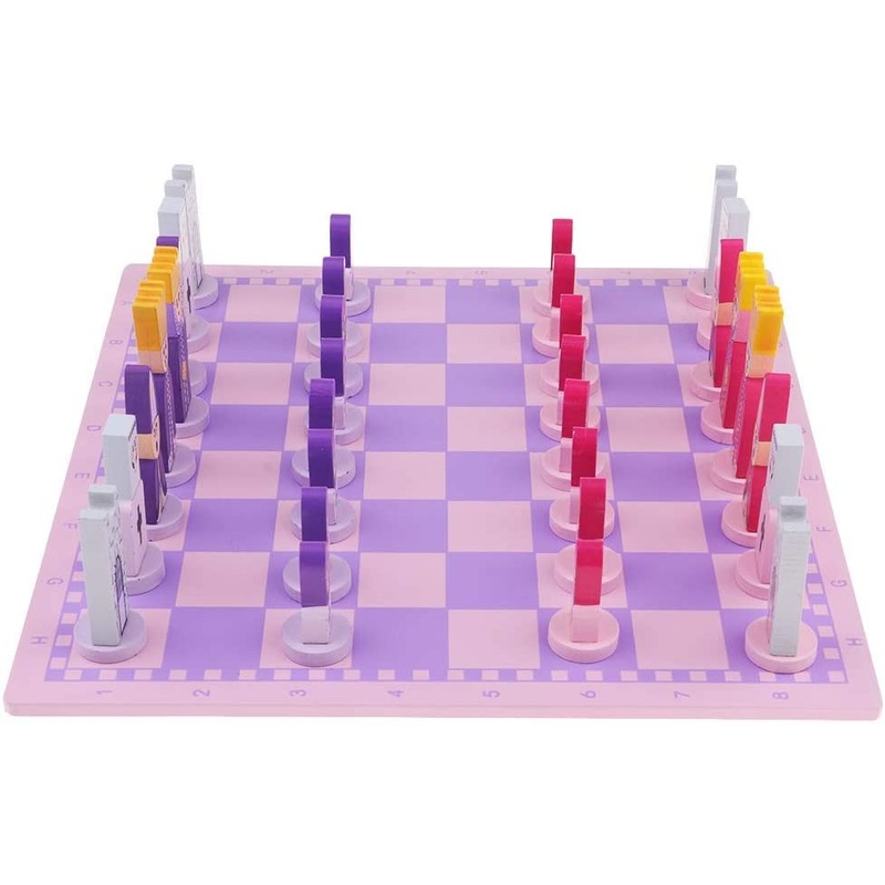 Marsrut Pink Chess Set with Chess Board Educational