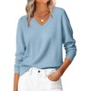 ANRABESS Womens Long Sleeve V Neck Sweaters 2025 Fall Casual