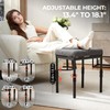 Adjustable Ottoman Pouf, 4 Height Position & 60 Degree Tilt