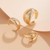 Chunky Gold Rings for Women Adjustable Silver Statement Rings Open