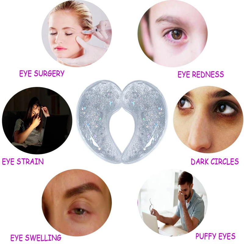 Reusable Gel Eye Ice Pack, Cooling Eye Pad, Hot ＆